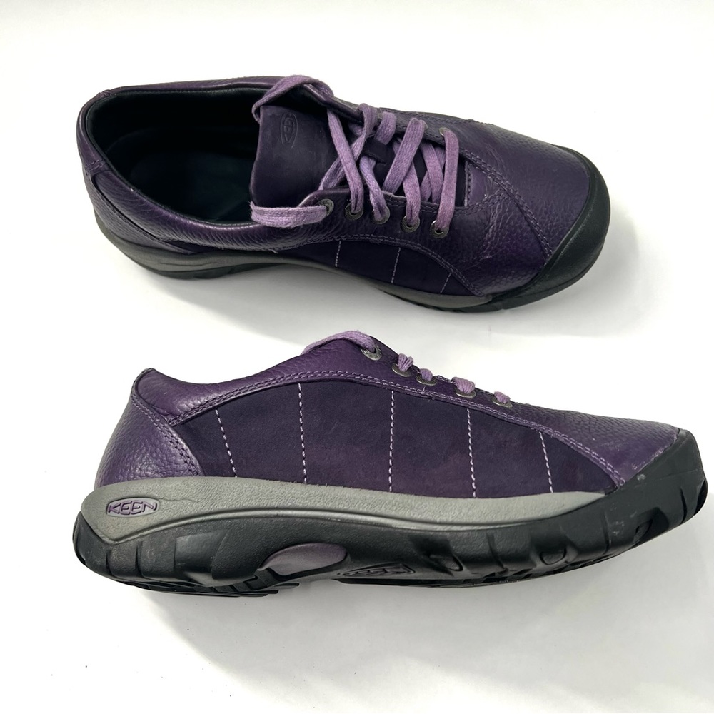 KEEN Presidio Purple Leather Lace Up Sneaker Comfort Shoe Women's Size 9.5